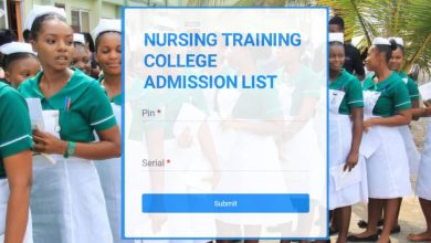 Nursing Training Admission List For 2023/2024